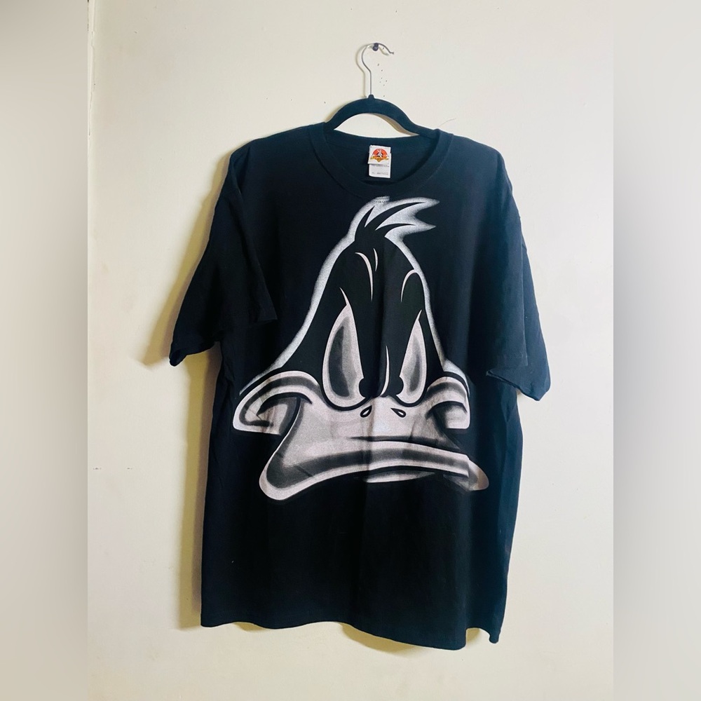 Vintage Looney Tunes Daffy Duck black t shirt size/XL